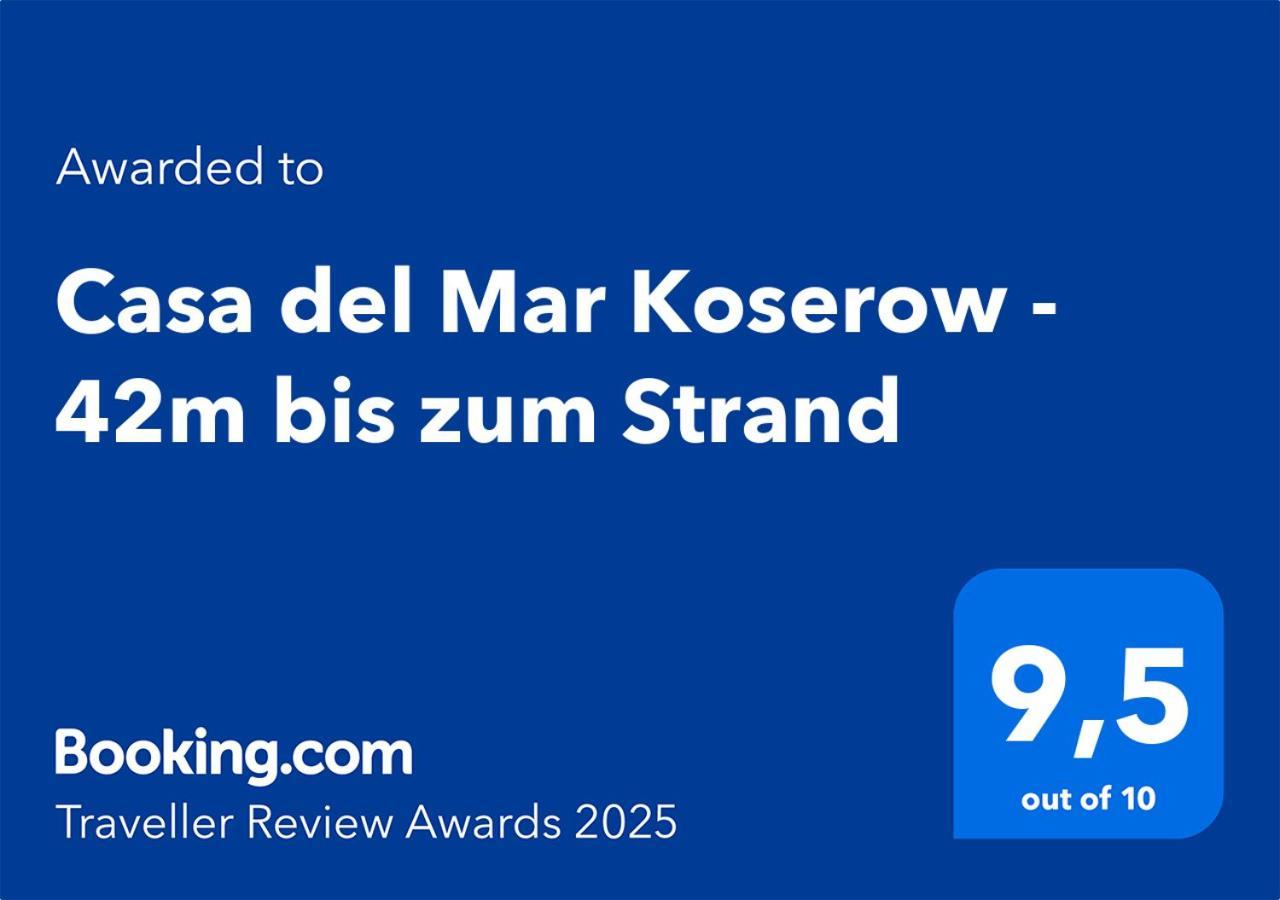 Fewo Am Strand In Koserow - Casa Del Mar - 42M Bis Zum Strand Exterior photo